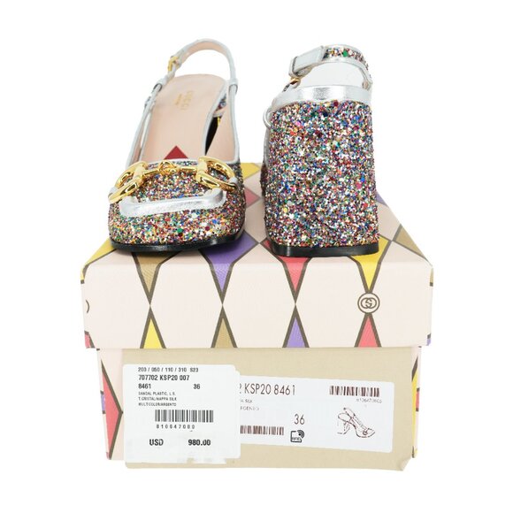 Gucci Horsebit Glitter Lovelight Mid-heel Slingback - Picture 6 of 11